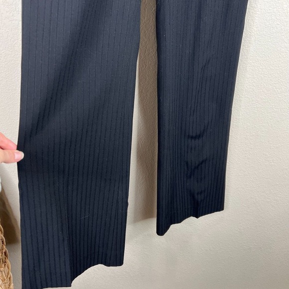 Rebecca Taylor Womens Dress Pants Size 6 Black Stripe Lace Detail Bootcut Career - Picture 5 of 13